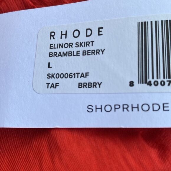Rhode Elinor Berry Bubble Hem Skirt Size Large - Picture 6 of 7